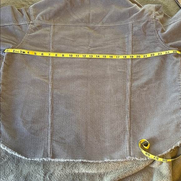Zara Gray/ Lavender Corduroy Light Jacket Oversized Fit - Picture 6 of 6